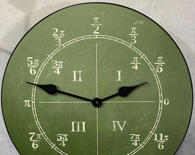 Math Wall Clock, 8 sizes to choose, Made in USA, Lifetime Warranty, Very QUIET, Free to customize