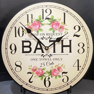 Old Bath Sign Wall Clock