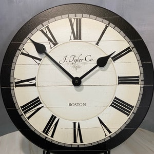 Carolina Black Wall Clock, 8 Sizes!!, Whisper Quiet, Lifetime Warranty