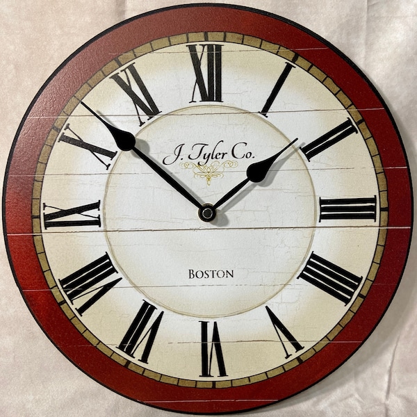 Carolina Red Wall Clock, 8 sizes!!, EXTRA quiet mechanism, lifetime warranty, optional to add your words, large wall clocks