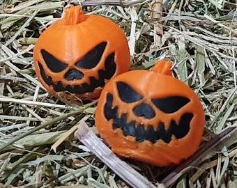 Jack o' Lantern Earrings, Glowing Leds, Sterling Silver Hooks, Halloween Jewelery