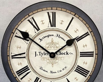 Vermont Blue Wall Clock, 8 sizes to choose, Made in USA, Lifetime Warranty, Very QUIET, Free to customize