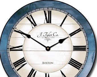 PERSONALIZED Carolina Blue Wall Clock, 8 sizes to choose, Made in USA, Lifetime Warranty, Very QUIET, Free to customize