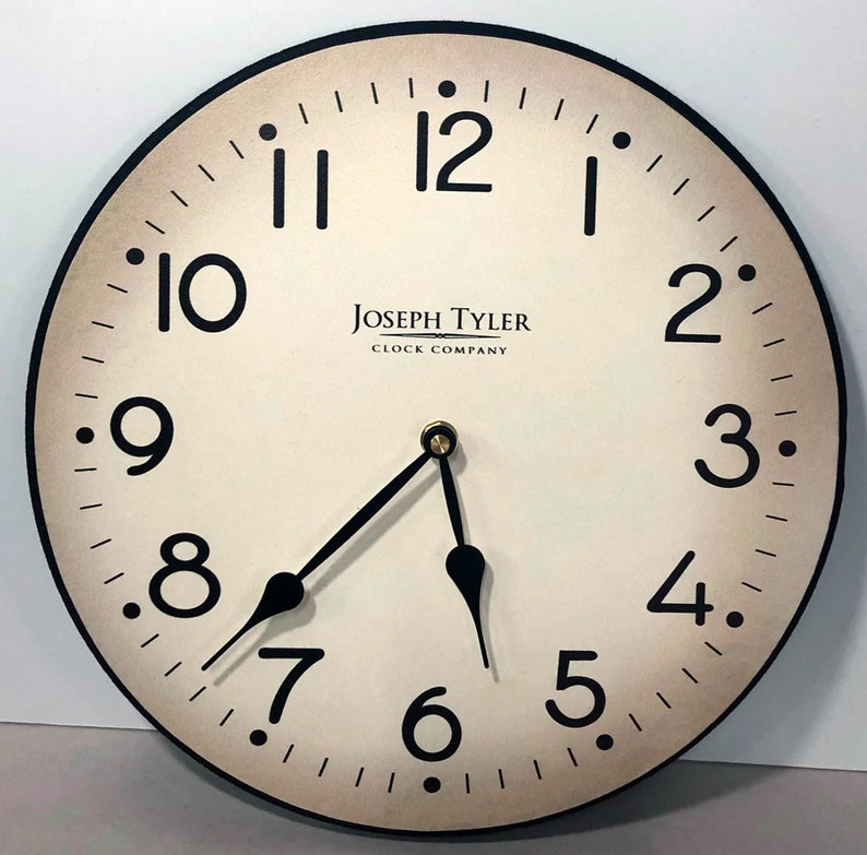 9 Parchment Clocks 2 styles,, 8 sizes, EXTRA quiet mechanism, lifetime warranty, optional to add your words, large wall clock Rochester
