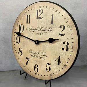 Prescot Clock Image Prescott Parchment Wall Clock, 8 Sizes!!, EXTRA Quiet Mechanism ...