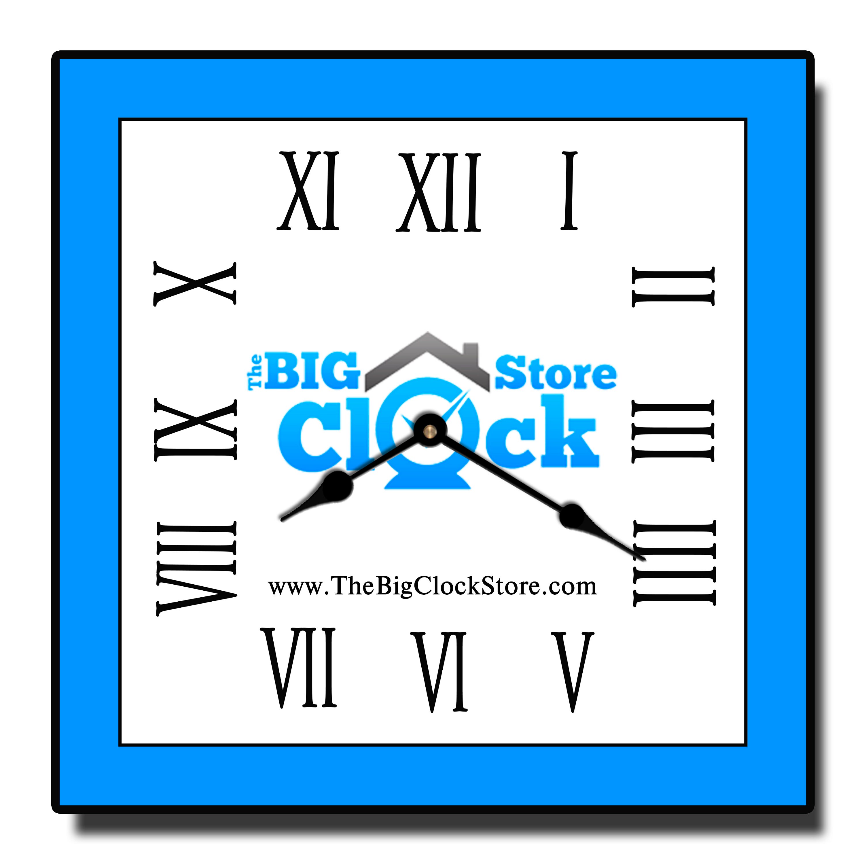 Personalized Logo Square Wall Clock, Large Wall Clock, Choose From 5 ...