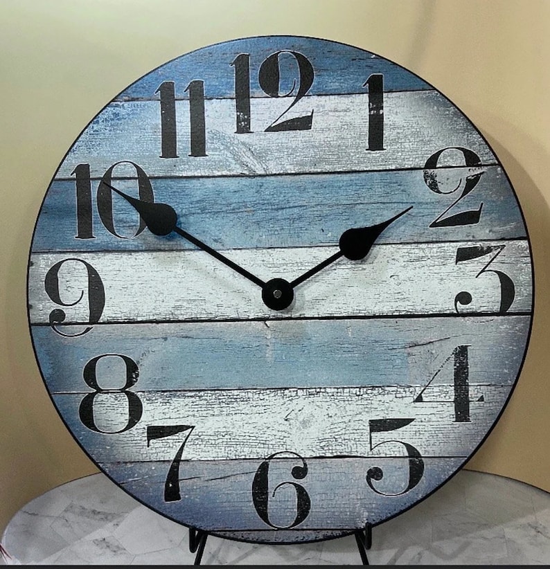 9 Blue Clock Styles to Choose, 8 Sizes!!, EXTRA Quiet Mechanism ...
