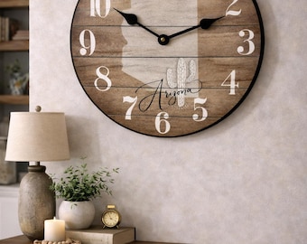 Arizona (or any state) Wall Clock, 8 sizes!!, EXTRA quiet mechanism, lifetime warranty, optional to add your words, large wall clock