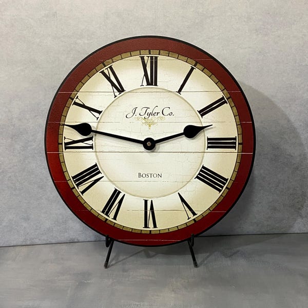 Carolina Red Wall Clock, 8 sizes!!, EXTRA quiet mechanism, lifetime warranty, optional to add your words, large wall clocks