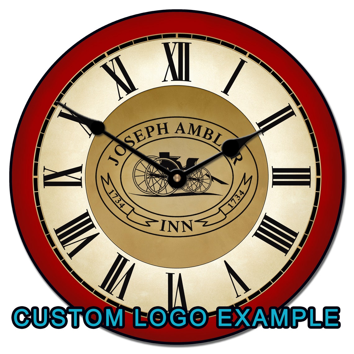 Galway Red Wall Clock Whisper Quiet Lifetime Warranty Comes Etsy