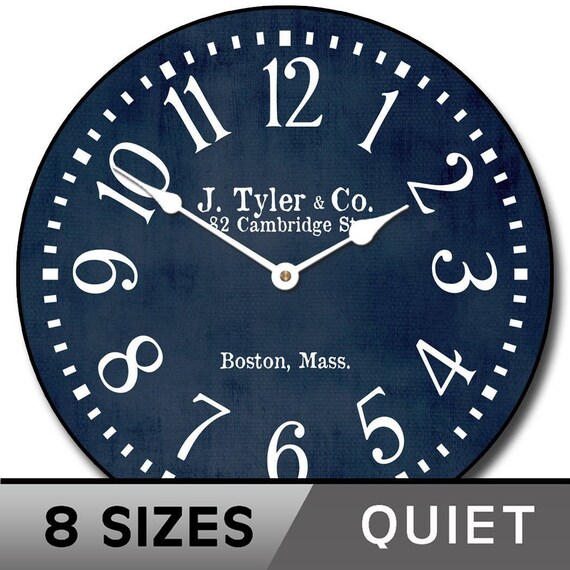Navy Blue Wall Clock Large Choose From 8 Sizes - Giant Wall Clocks Nz Navy Blue Wall Clock Large Choose From 8 Sizes - Giant Wall Clocks Nz