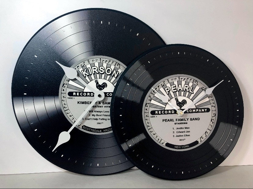 Personalized Record Look Wall Clock, 8 Sizes to Choose, Made in USA ...