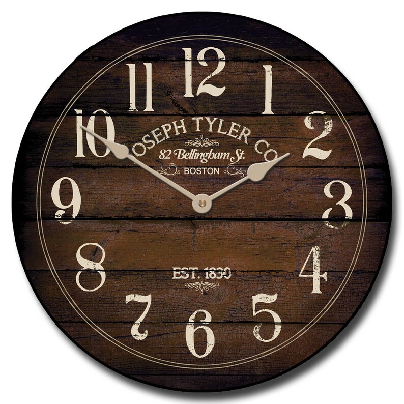 Chestnut Brown Wall Clock Large Wall Clock Choose From 8 Etsy