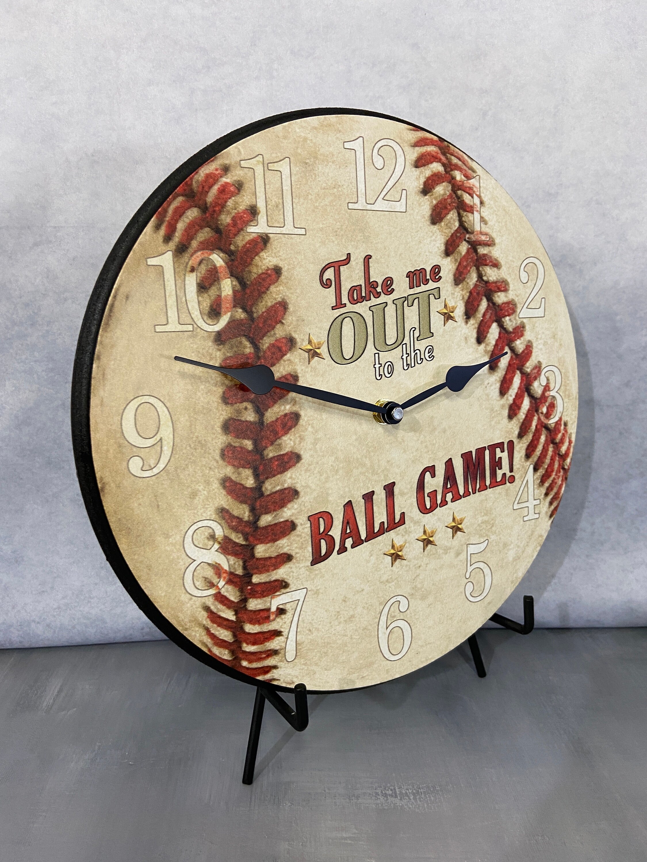 Ball Game Baseball Wall Clock, 8 Sizes to Choose, Made in USA, Lifetime ...