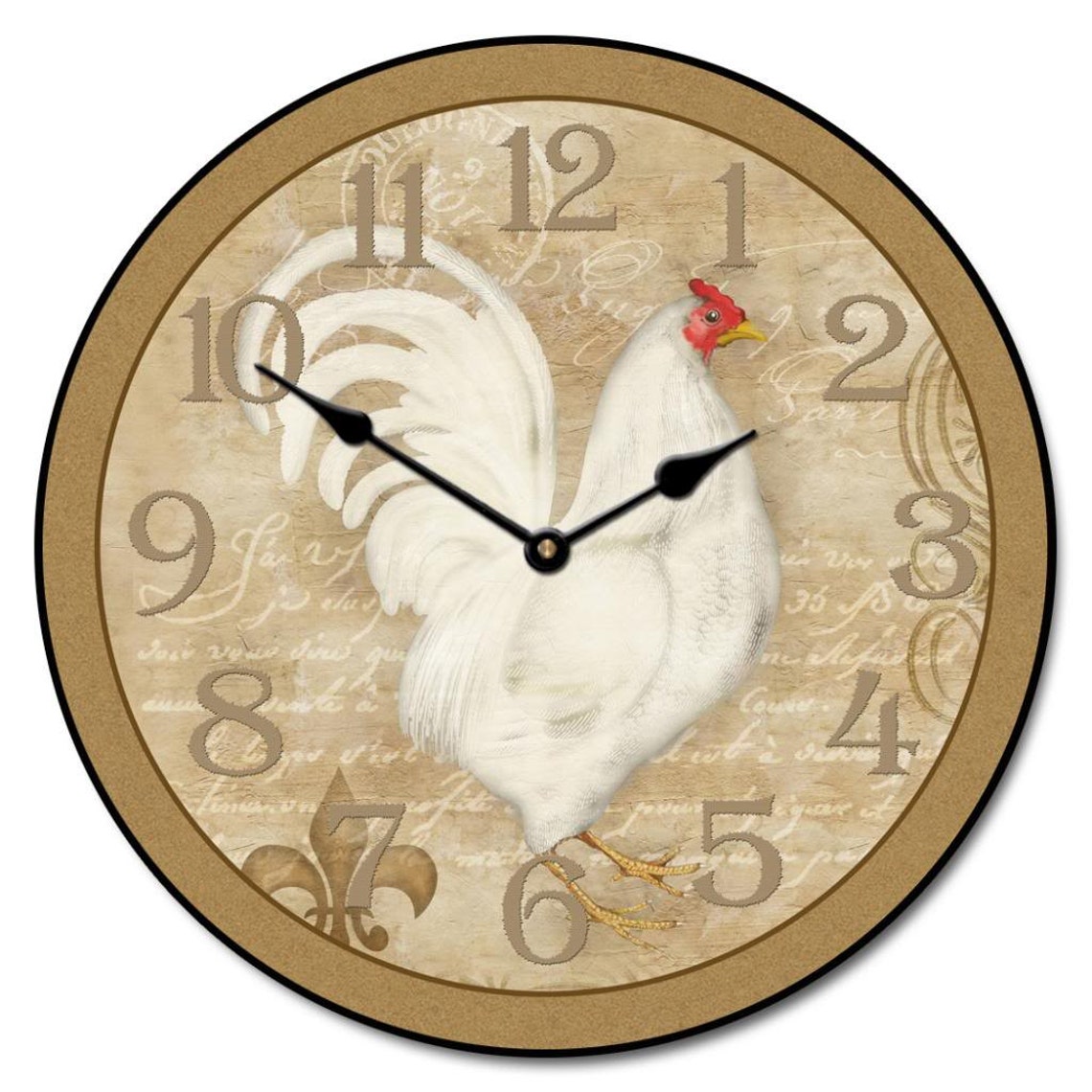 White French Hen Wall Clock - Etsy