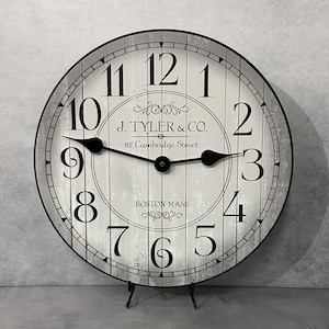 Harbor Gray Wall Clock, 8 sizes!!, EXTRA quiet mechanism, lifetime warranty, FREE PERSONALIZATION, large wall clock, Add A Logo