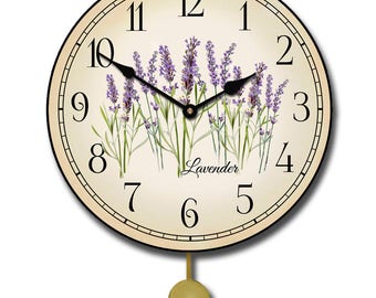 Lavender Pendulum Wall Clock