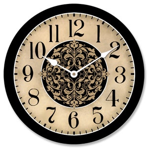 Seawood Harbor Tan Wall Clock, 8 sizes!, Extra Quiet, Lifetime Warranty, Neutral Clock, Large wall clock