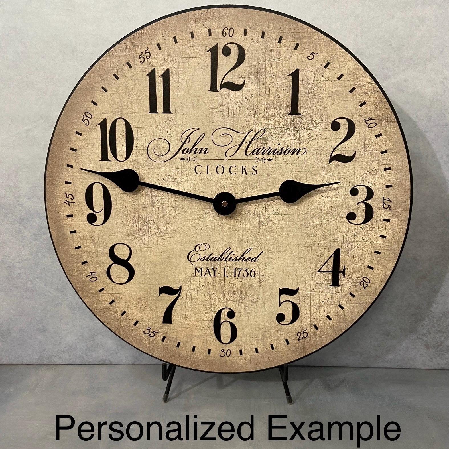 Prescot Clock Image Prescott Parchment Wall Clock, 8 Sizes!!, EXTRA Quiet Mechanism ...