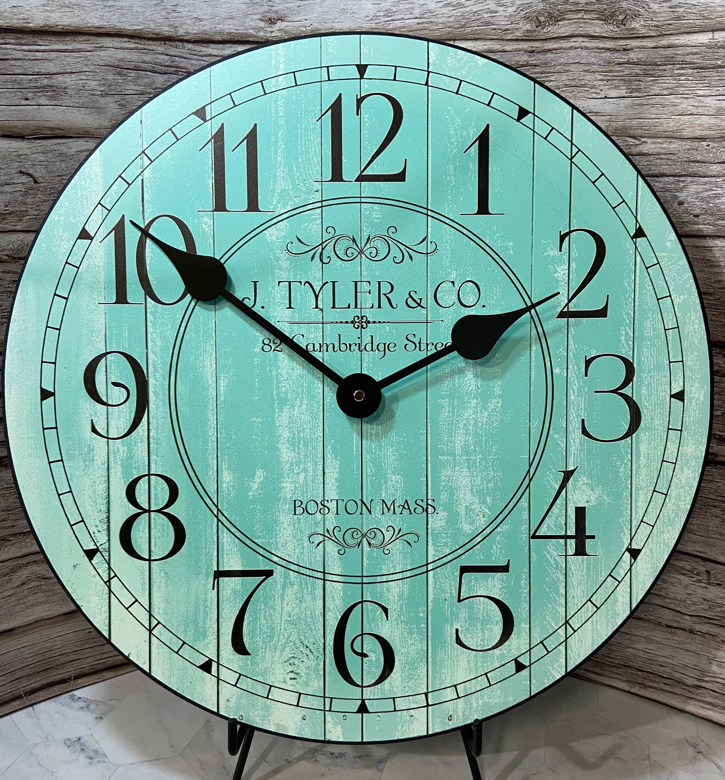 Harbor Turquoise Wall Clock Large Wall Clock Choose From 8 - Etsy