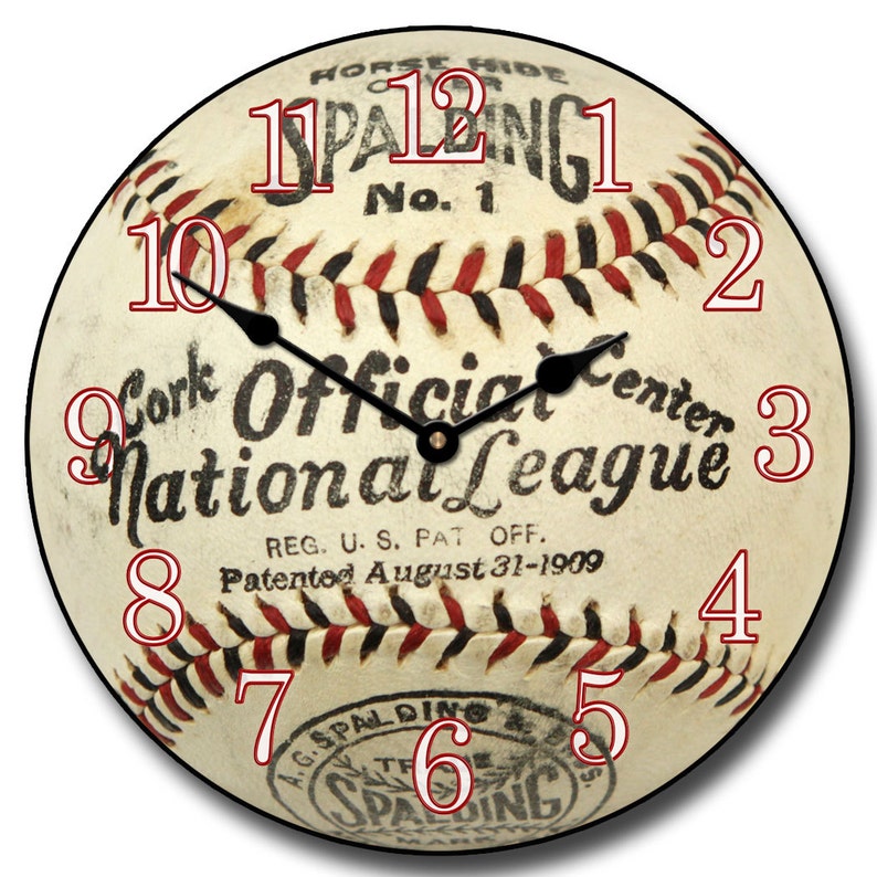 1909 Vintage Baseball Wall Clock Etsy