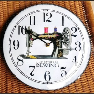 Sewing Machine Bubble Wall Clock