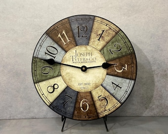Le Belle Bleue Wall Clock, 8 sizes to choose, Made in USA, Lifetime Warranty, Very QUIET