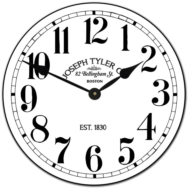 Hamilton White Wall Clock Large Wall Clock Choose From 8 Etsy
