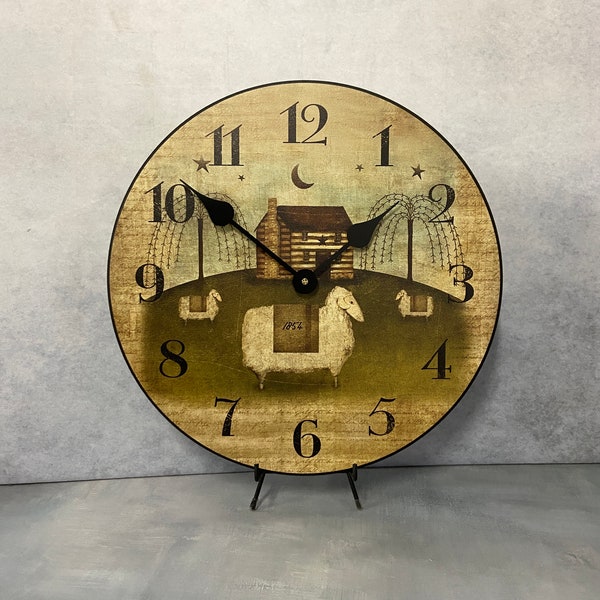 Americana Wall Clock, 8 sizes!!, EXTRA quiet mechanism, lifetime warranty, optional to add your words, large wall clock