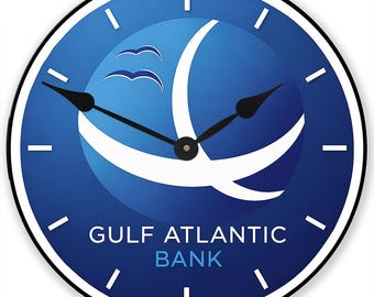 AI Logo Wall Clock | Personalized Modern Office Clock | Custom Business Wall Décor | Tech Company Gift | Silent Clock
