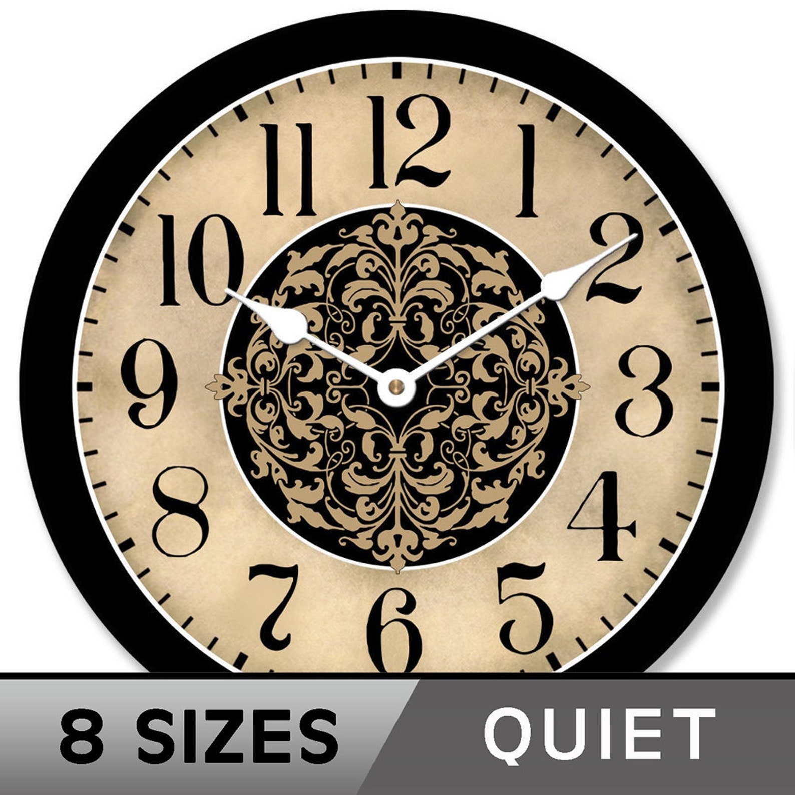 Seawood Harbor Tan Wall Clock, 8 Sizes!, Extra Quiet, Lifetime Warranty ...