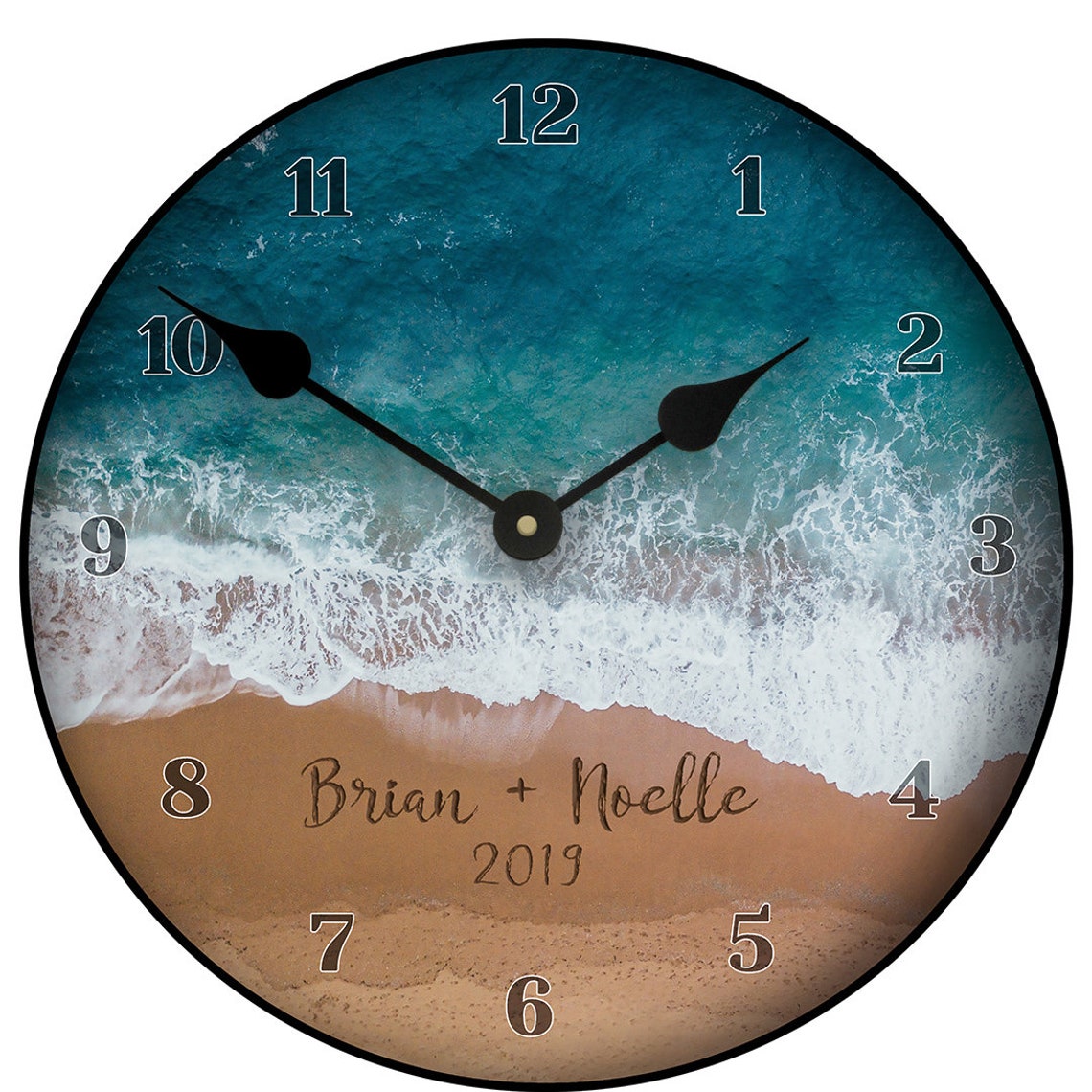 Personalized Beach Wall Clock Large Wall Clock Choose From 8 Etsy