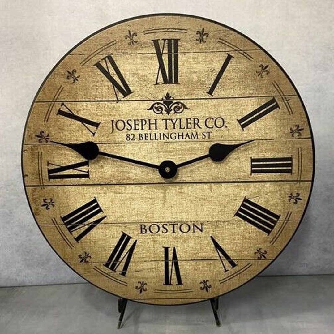 Barnwood Tan Wall Clock, 8 Sizes, EXTRA Quiet Mechanism, Lifetime ...