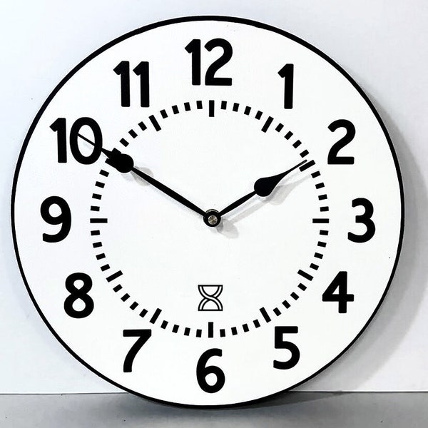 Brookhaven Wall Clock - 8 sizes- Quiet - Optional Personalization or Add A Logo - Lifetime Warranty