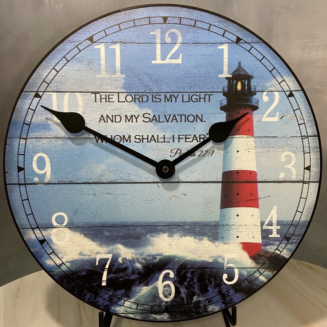 Lighthouse Wall Clock Large Wall Clock Choose From 8 Sizes. Etsy