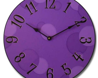 Purple Wall Clock Etsy