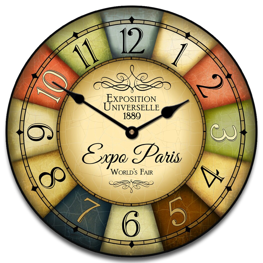 1889 Paris World's Fair Wall Clock Etsy