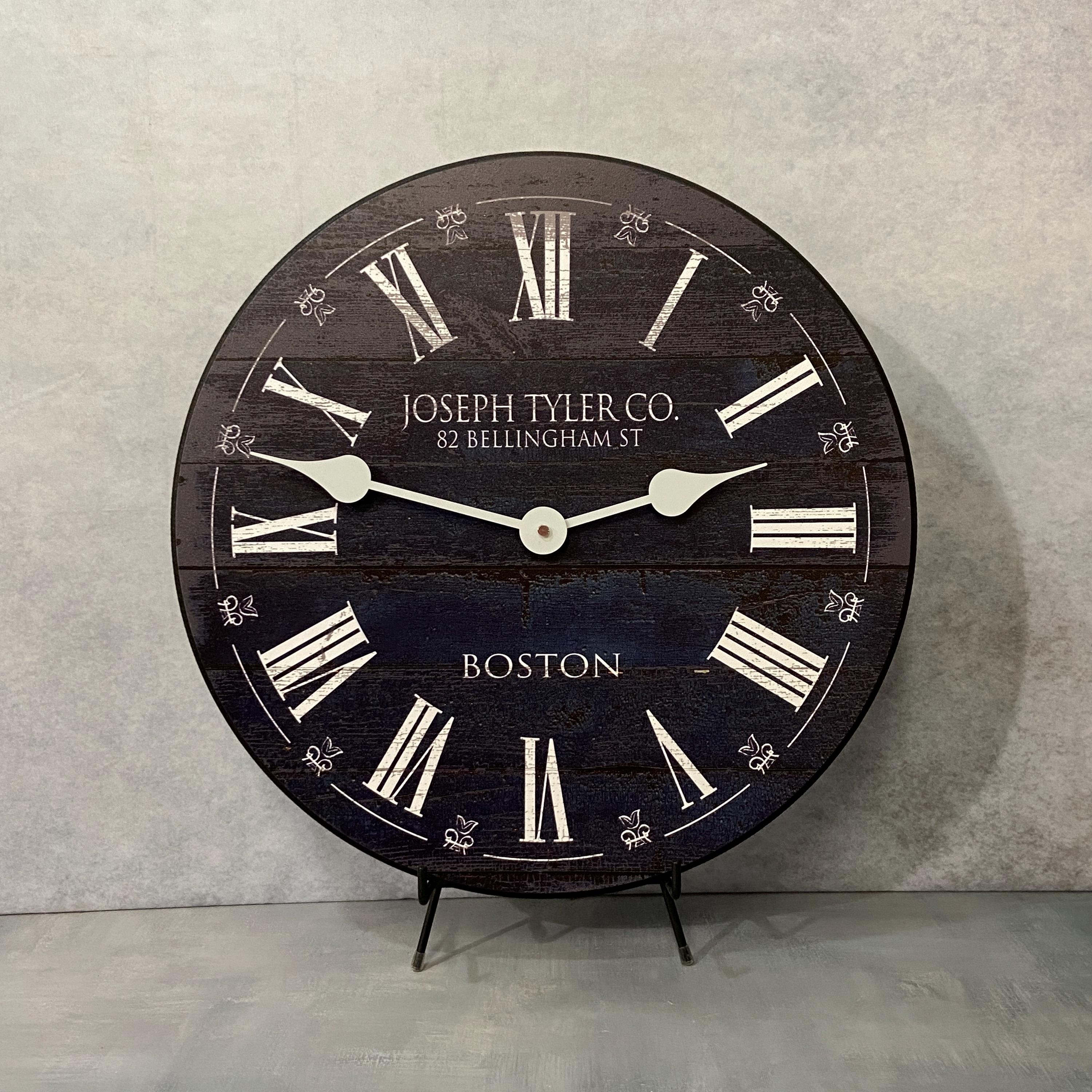 Barnwood Navy Blue Wall Clock, Large Wall Clock, Choose From 8