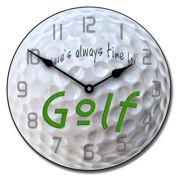 Golf Wall Clock Etsy