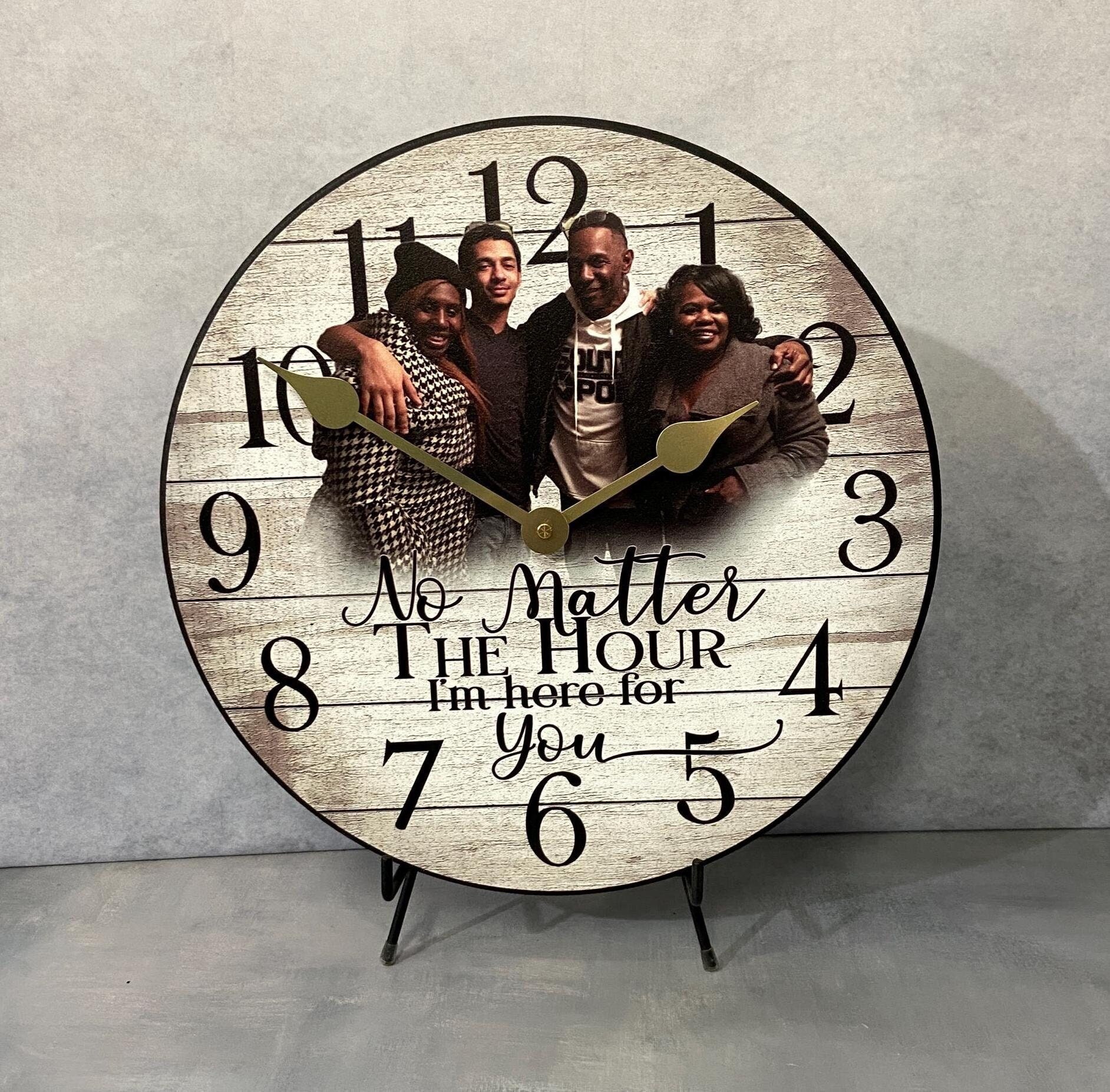 Customised Clocks Customized Wooden Photo Clock With 8 Photos For Sale Personalized ...