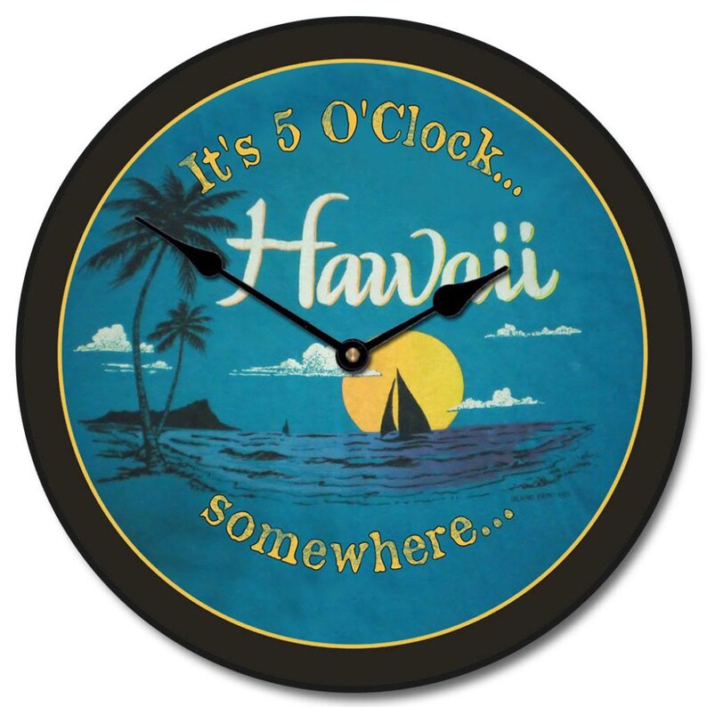 Hawaii Beach Wall Clock Large Wall Clock Choose From 8 Etsy