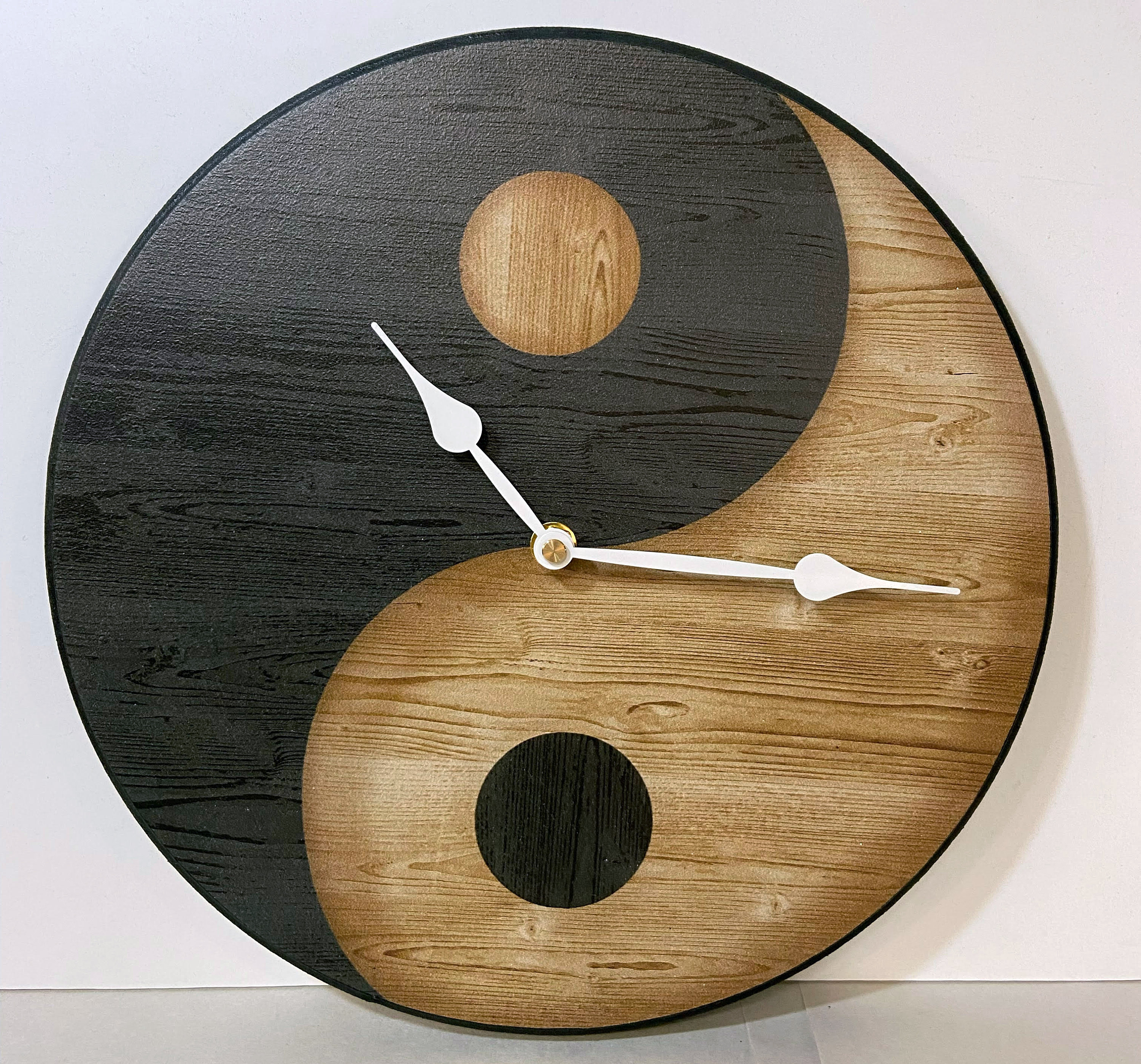 Zen Yin Yang Brown Wall Clock, 8 Sizes to Choose, Made in USA