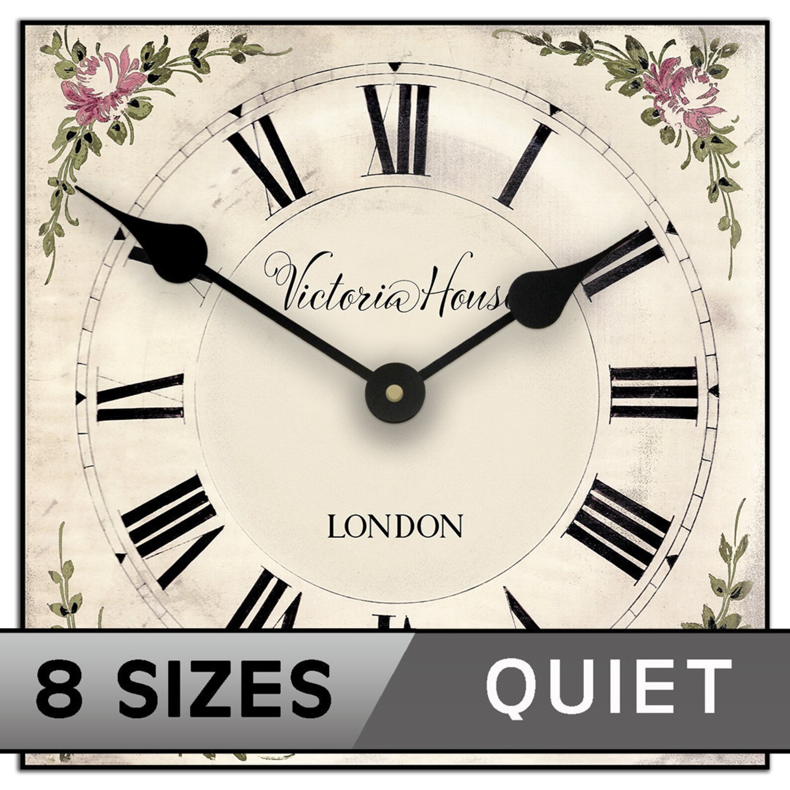 Victorian Square Wall Clock Large Wall Clock Choose From 8 Etsy