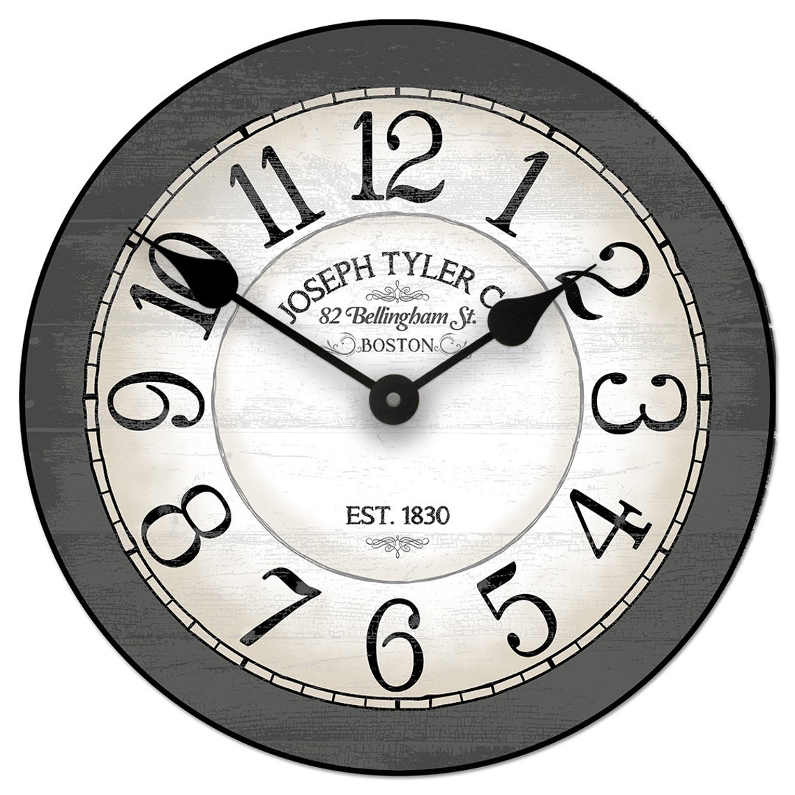 Bellingham Gray Wall Clock Large Wall Clock Choose From 8 Etsy