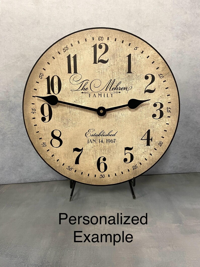 Prescot Clock Image Prescott Parchment Wall Clock, 8 Sizes!!, EXTRA Quiet Mechanism ...