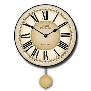 Waterford Pendulum Wall Clock, 5 8 Sizes, Lifetime Warranty, Quiet, Non-Ticking, Free Personalization.