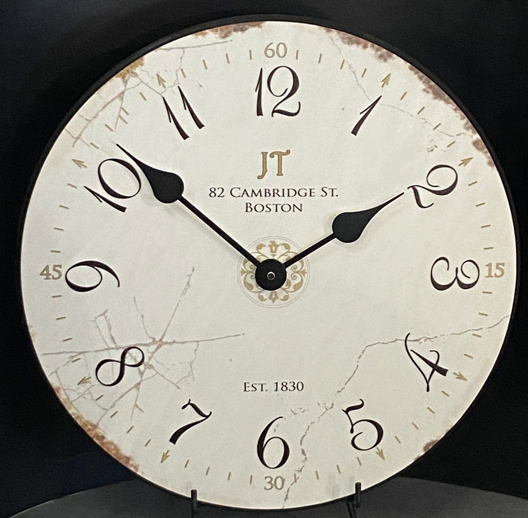 Vintage White Wall Clock Large Wall Clock Choose From 8 Etsy
