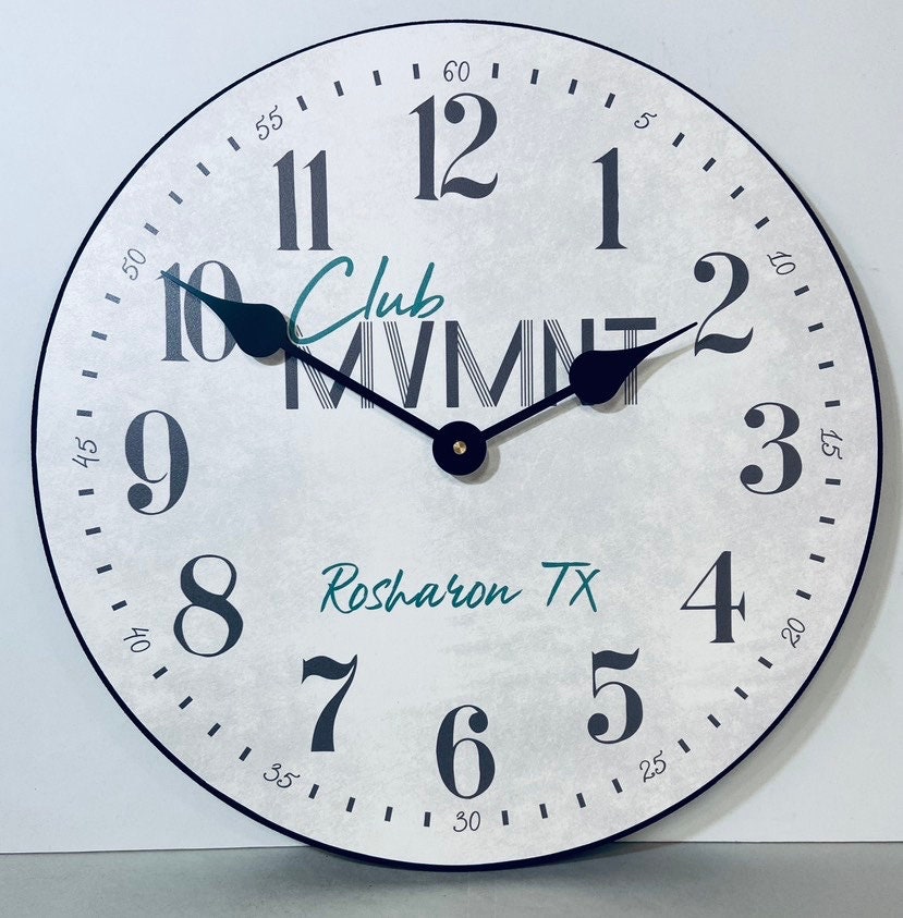 Personalized Logo Round Wall Clock 2, Large Wall Clock, Choose From 8 ...