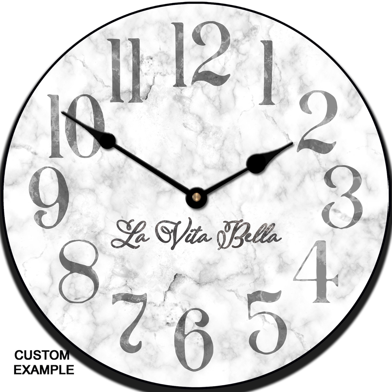 Marble Wall Clock Large Wall Clock Choose From 8 Sizes. Etsy