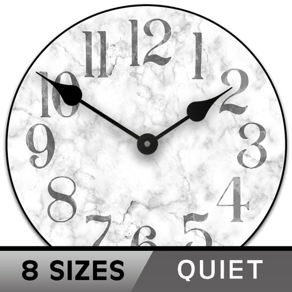 Marble Wall Clock Large Wall Clock Choose From 8 Sizes. Etsy